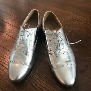 J. Crew Women's Mirror Metallic Oxfords 9M